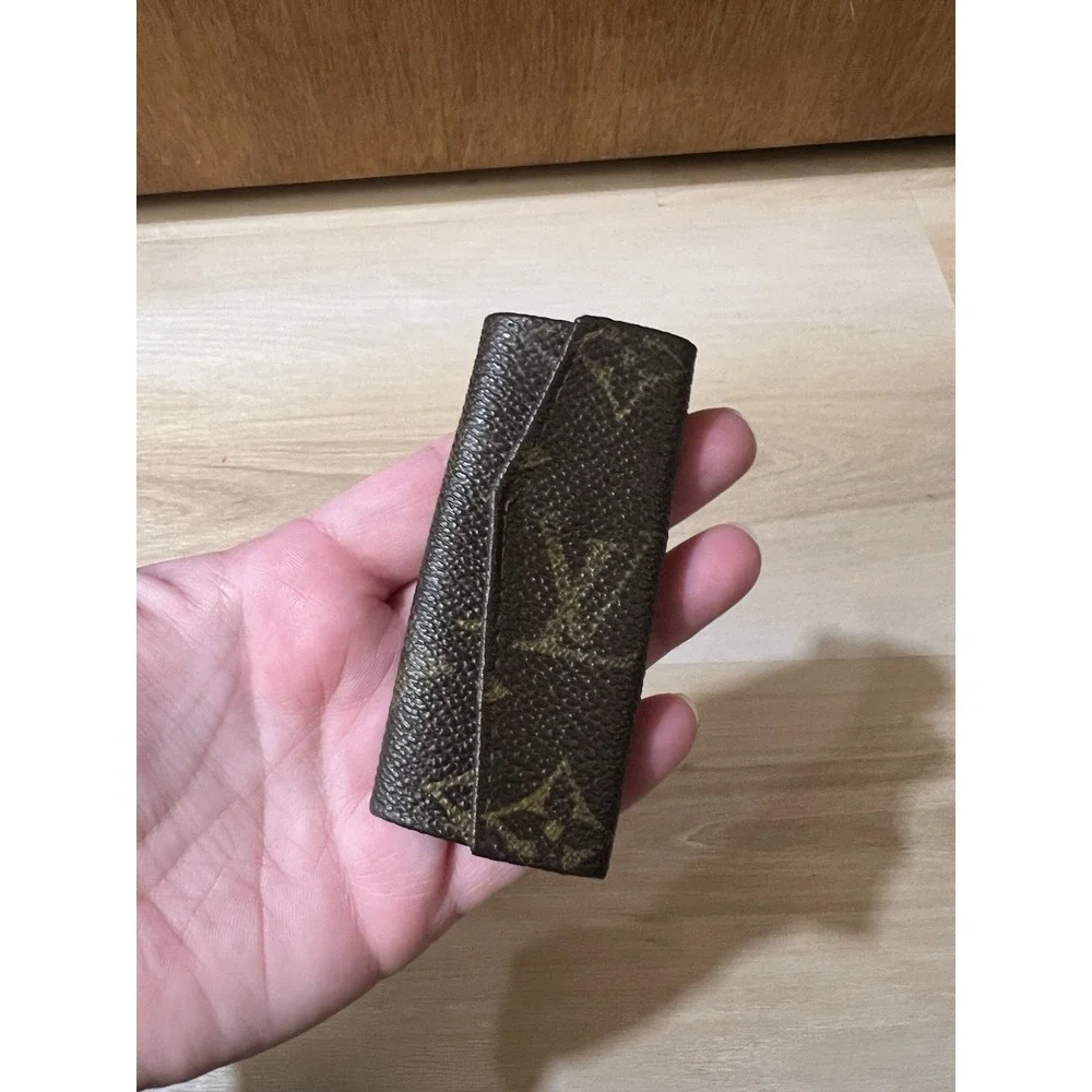 Authentic Louis Vuitton Key Case Monogram Vintage 80's 3 Key Ring Small Snap